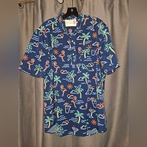 Chubbies XL One Man Wolf Pack Neon Light Popover with Half-Button front